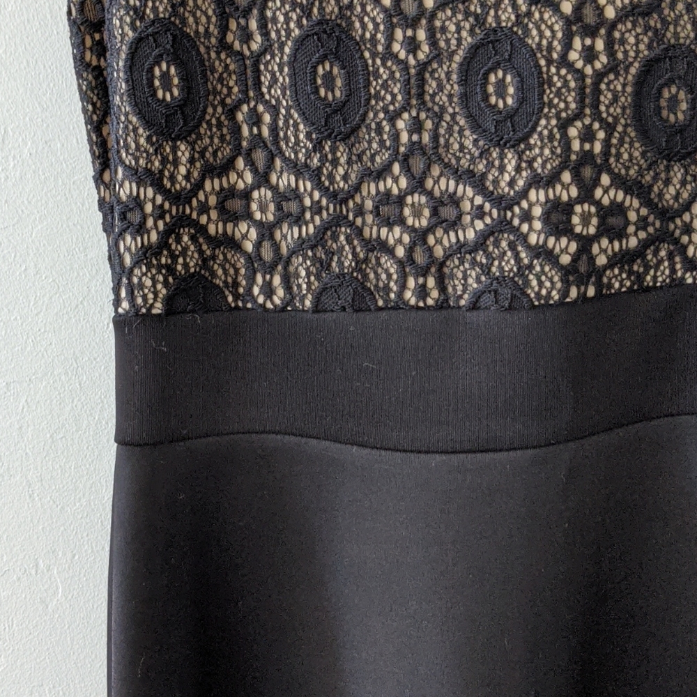 TRIXXI I Open-Backed Stretchy Black Lace A-Line Mini Dress, S - Picture 11 of 16